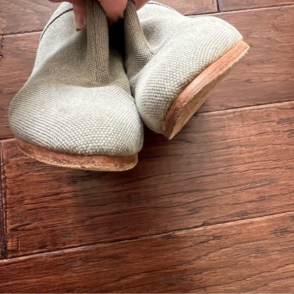 Rag & Bone Ankle Booties Heeled Canvas Fabric Grey Green Zip Up Sz. 7 - Picture 7 of 9